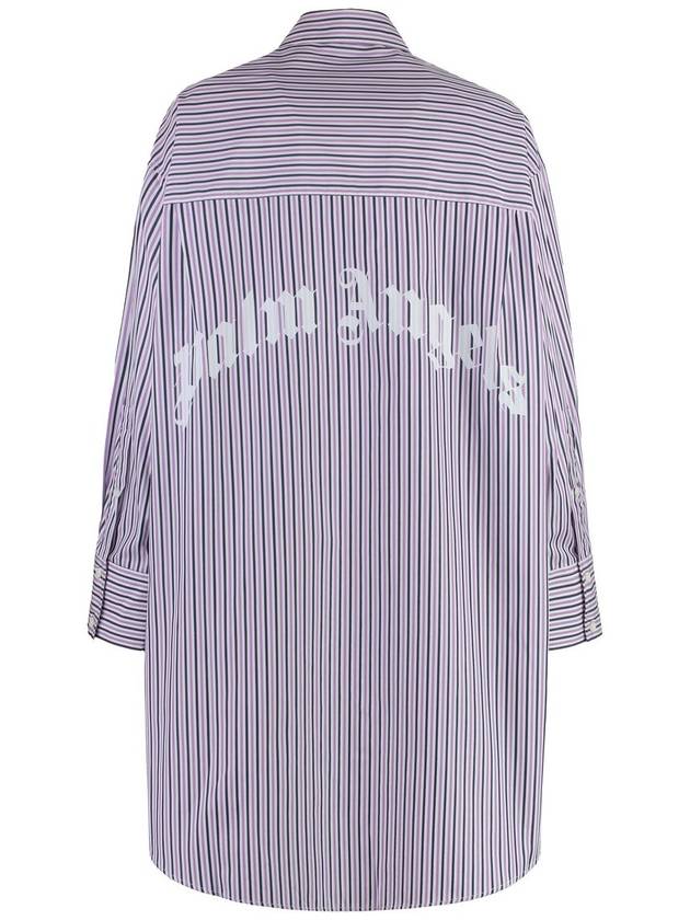 Palm Angels Striped Midi Shirt Dress PWDG002F24FAB0013503 - PALM ANGELS - BALAAN 3