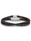 Keep It Double Leather Bracelet Brown - LOUIS VUITTON - BALAAN 3