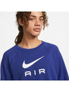 Air French Terry Crew Neck Sweatshirt Blue - NIKE - BALAAN 5