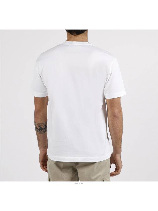 Logo Patch Short Sleeve T-Shirt White - STONE ISLAND - BALAAN 6