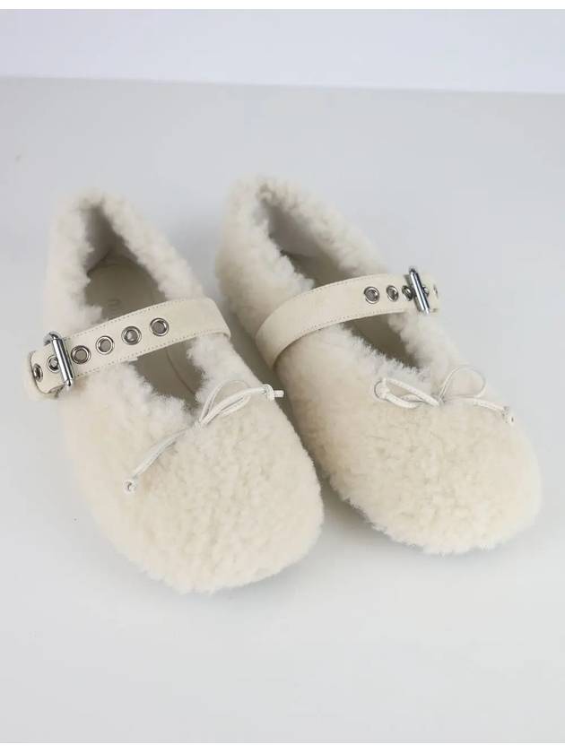 Shearling ballerina flat shoes 37 5F272E - MIU MIU - BALAAN 5