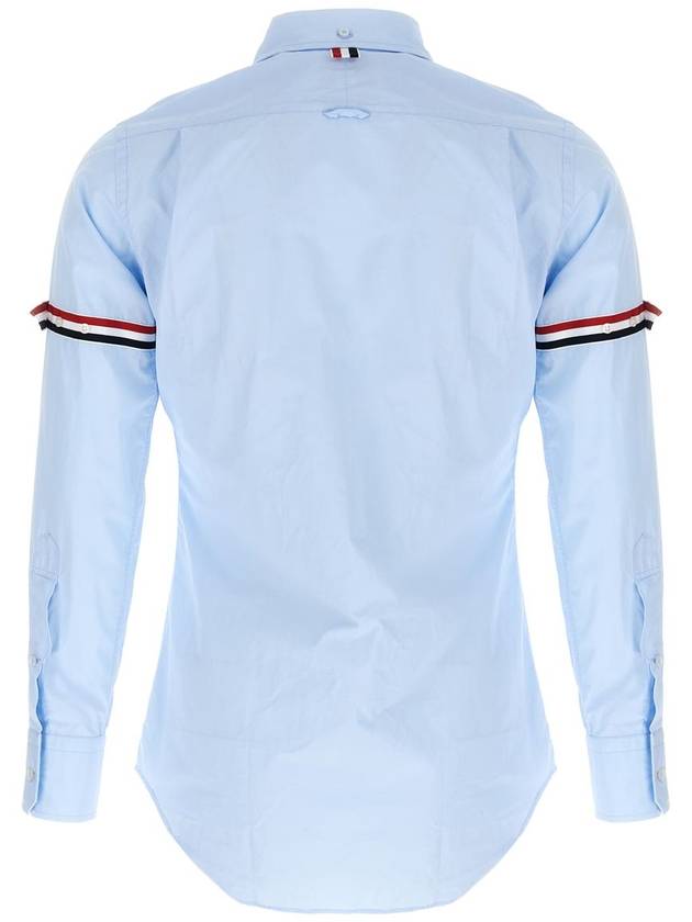 Men's Poplin Grosgrain Armband Classic Long Sleeve Shirt Blue - THOM BROWNE - BALAAN 3