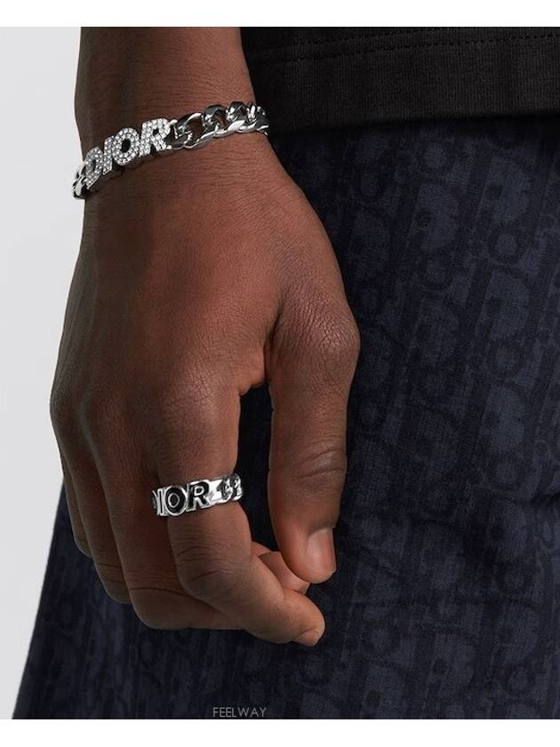 Italic Chain Link Ring Silver - DIOR - BALAAN 5