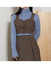 Vibrin Harris Wool Bustier Vest Brown - VIBEREEN - BALAAN 2