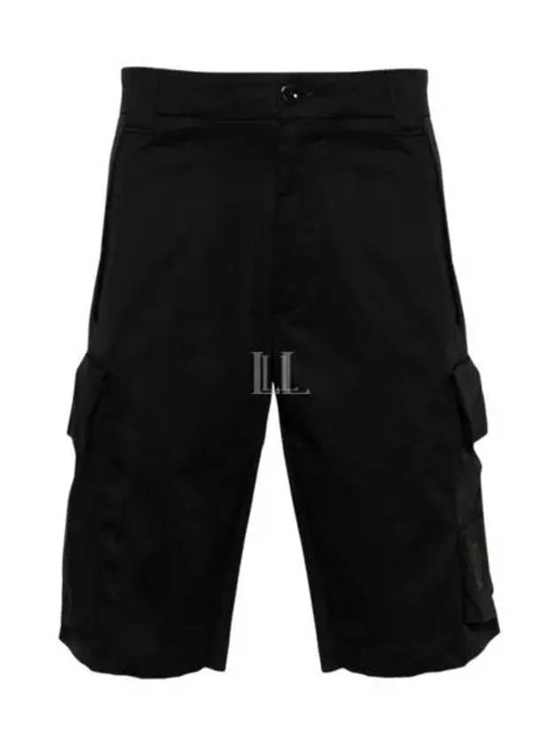 Metropolis Series Stretch Sateen Cargo Shorts Black - CP COMPANY - BALAAN 2