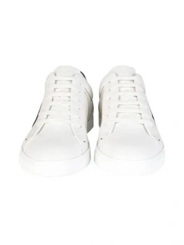 FF Logo Leather Low Top Sneakers White - FENDI - BALAAN 2