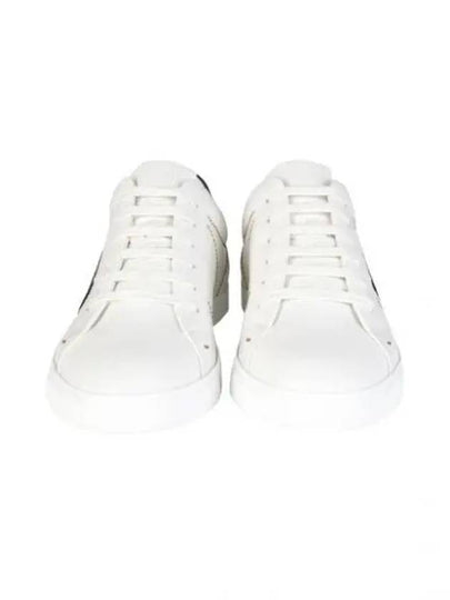 FF Logo Leather Low Top Sneakers White - FENDI - BALAAN 2