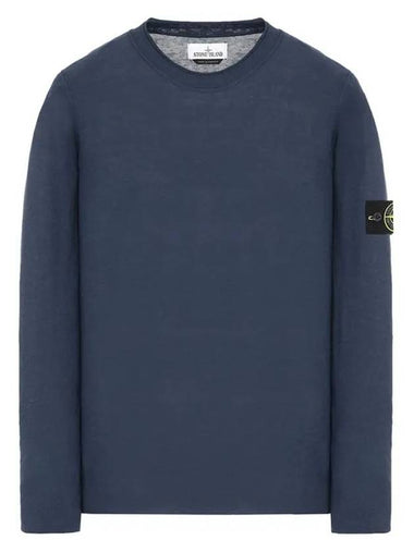 Wappen Patch Knit Top Navy - STONE ISLAND - BALAAN 1