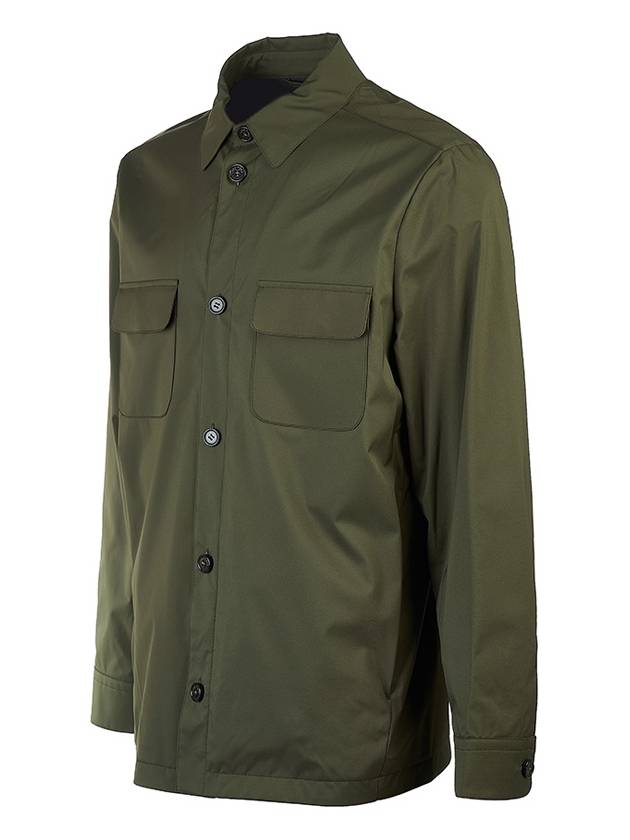 Windwish Overshirt Jacket Dark Green - LORO PIANA - BALAAN 3