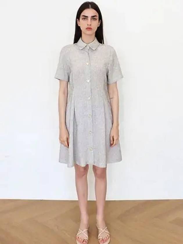 Fancy Tweed Melange Shirt Dress Ivory - DAMAGE MNEMONIC - BALAAN 2