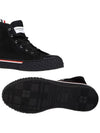 RWB Stripe Canvas Tartan Sole Collegiate High Top Sneakers Black - THOM BROWNE - BALAAN 4