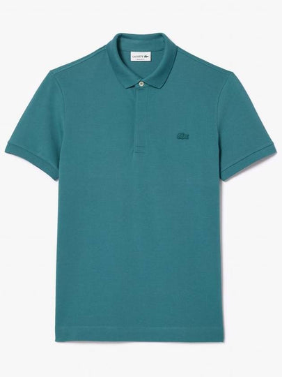 Men's Paris Regular Fit Stretch Cotton Pique Short Sleeve Polo Shirt Blue - LACOSTE - BALAAN 2