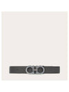 Reversible Gancini Leather Belt Grey - SALVATORE FERRAGAMO - BALAAN 2