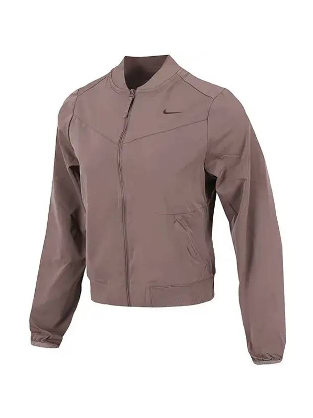 Dri-Fit Bliss Bomber Jacket Plum Eclipse - NIKE - BALAAN 1