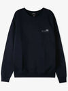 Item Logo Cotton Sweatshirt Navy - A.P.C. - BALAAN 3