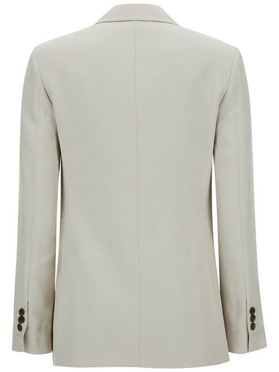 Off-White Double-Breasted Jacket With Notched Revers In Viscose Woman - THEORY - BALAAN 2