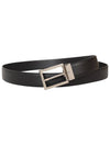 Steel Pin Buckle 35mm Leather Belt Black - MONTBLANC - BALAAN 2