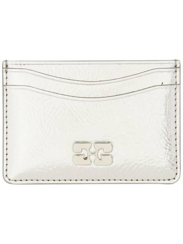 Bou Metallic Card Wallet Silver - GANNI - BALAAN 2