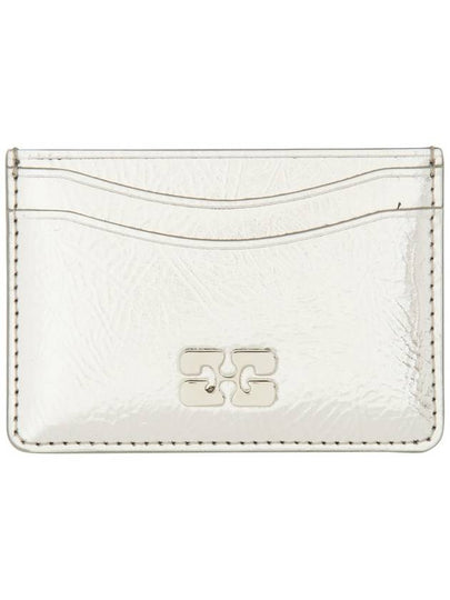 Bou Metallic Card Wallet Silver - GANNI - BALAAN 2