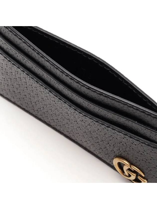 Gold Hardware GG Marmont Card Wallet Black - GUCCI - BALAAN 5