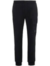 Diagonal Raised Fleece Cargo Track Pants Black - CP COMPANY - BALAAN 2