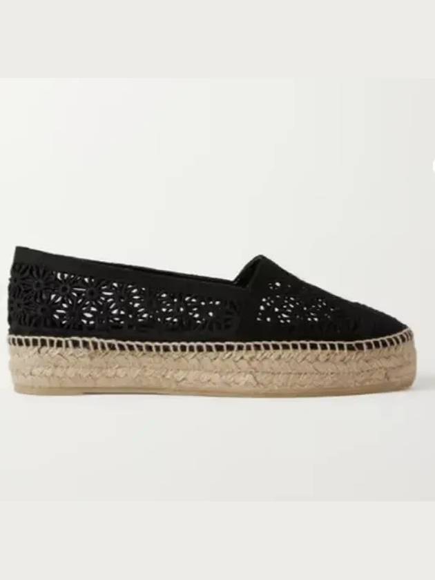 Women's Kerry Lace Espadrilles Black - CASTANER - BALAAN.