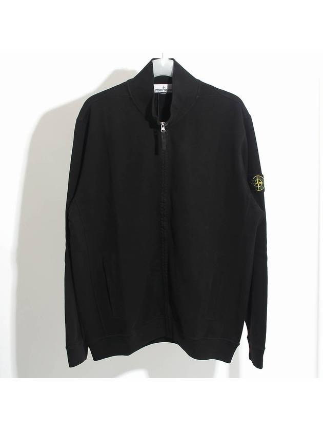 Logo Patch Zipper Zip-Up Jacket Black - STONE ISLAND - BALAAN 2