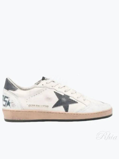 Ballstar Dusty Blue Tab Low Top Sneakers White - GOLDEN GOOSE - BALAAN 2