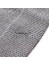 De Coeur Ribbed Knit Beanie Grey - AMI - BALAAN 5