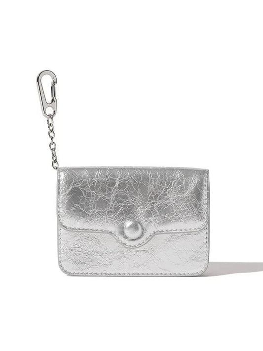 Compact Keyring Business Card Holder Card Holder Silver - LE MASQUE - BALAAN 1