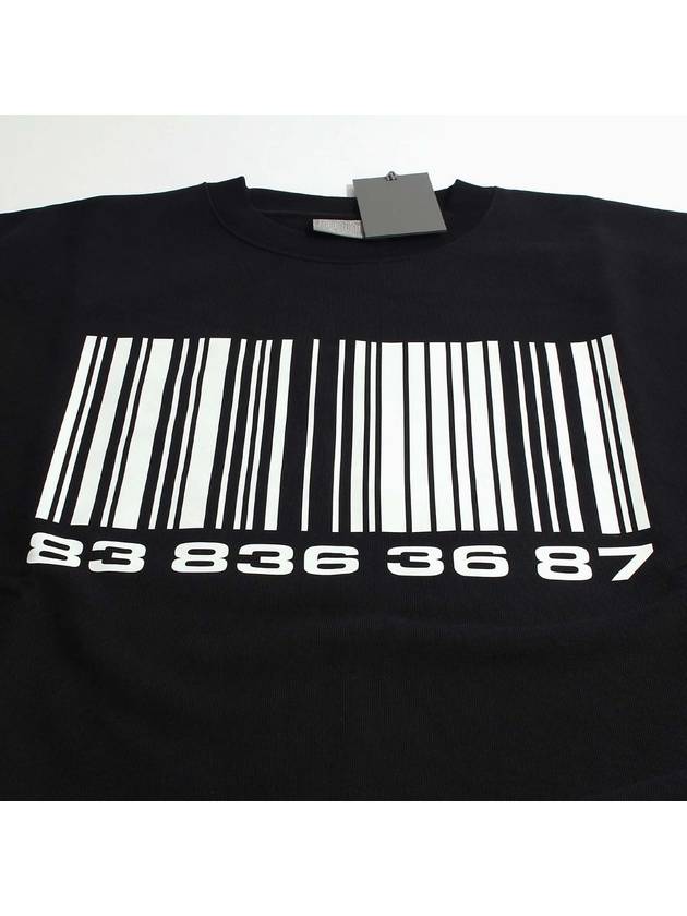 Big Barcode Print Sweatshirt Black - VETEMENTS - BALAAN 4