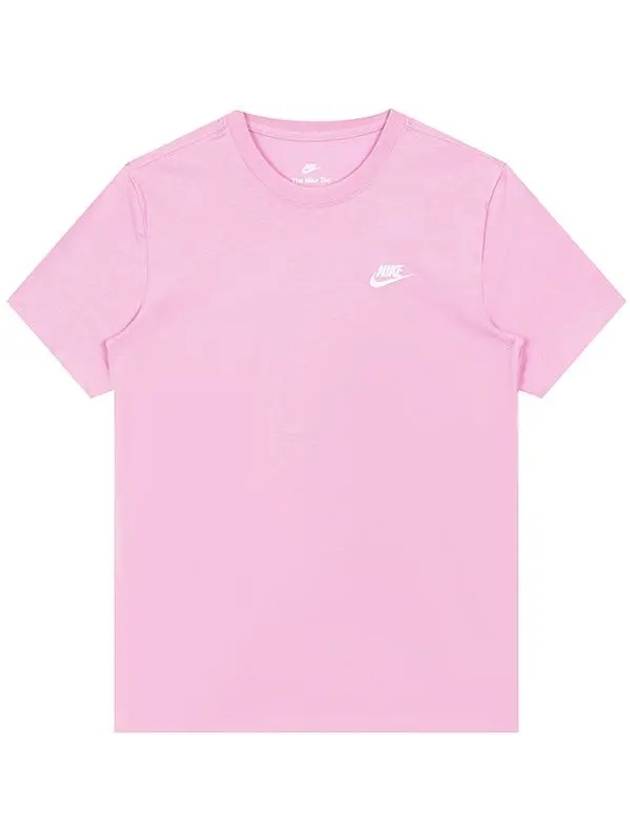 NSW Club French Terry Short Sleeve T-Shirt Pink - NIKE - BALAAN 3