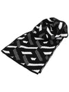 Geometric Pattern Muffler Black - VERSACE - BALAAN 3