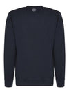 66182 Cotton Fleece Crew Neck Sweatshirt Navy - STONE ISLAND - BALAAN 3