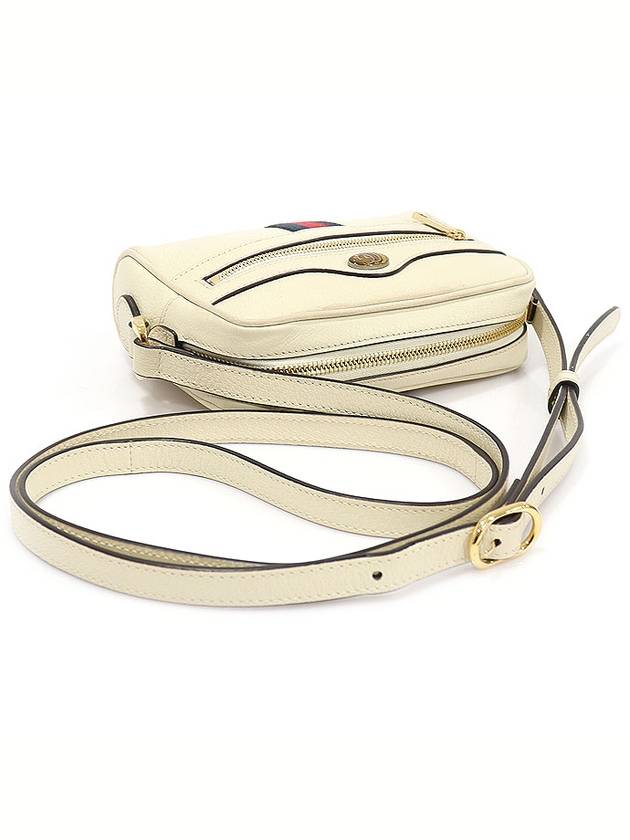 719885 White leather enamel GG logo WEB Ophidia mini cross bag - GUCCI - BALAAN 3