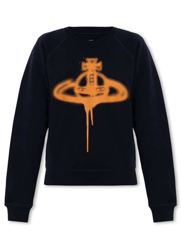 Spray ORB Raglan Sweatshirt Navy - VIVIENNE WESTWOOD - BALAAN 2