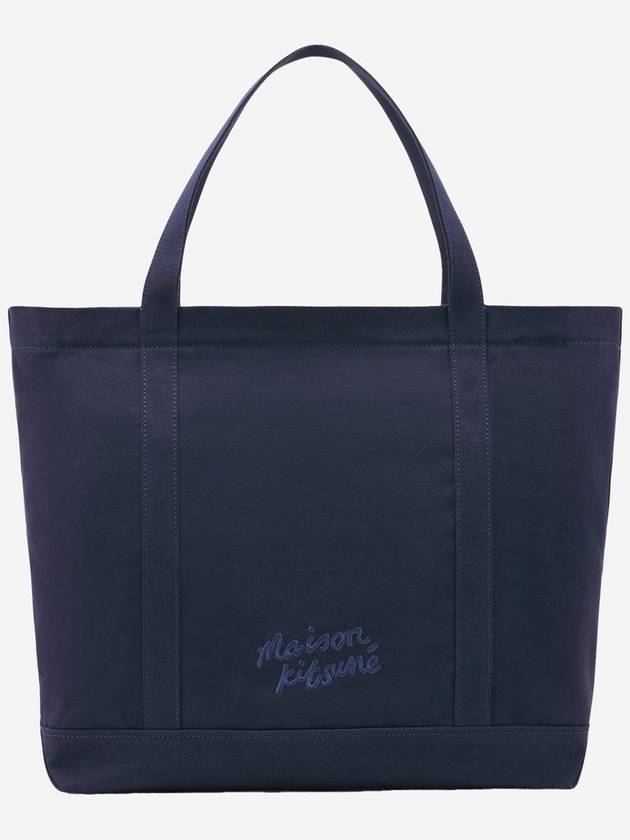 Fox Head Large Tote Bag Navy - MAISON KITSUNE - BALAAN 4