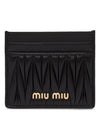 Materasse Nappa Leather Card Wallet Black - MIU MIU - BALAAN 2