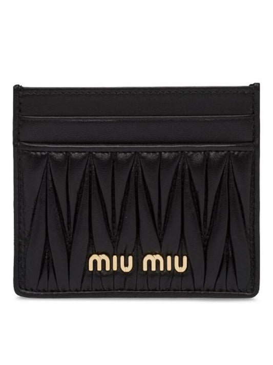 Materasse Nappa Leather Card Wallet Black - MIU MIU - BALAAN 2