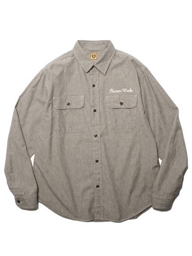 Salt And Pepper Work Long Sleeve Shirt Grey - HUMAN MADE - BALAAN 2