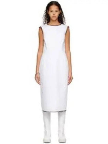 Back button fit dress white 231W4640010 1243746 - RAF SIMONS - BALAAN 1