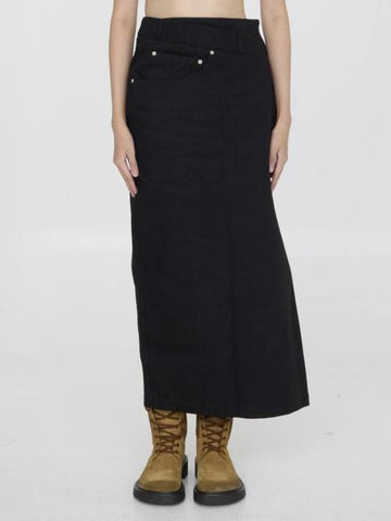 Deconstructed Design A-Line Skirt Black - LOEWE - BALAAN 1