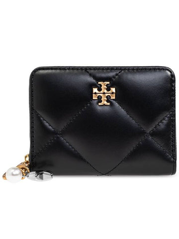 Tory Burch Leather Wallet, Women's, Black - TORY BURCH - BALAAN 1