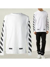 Back diagonal print long sleeve tshirt AU2001 03 00 - OFF WHITE - BALAAN 1