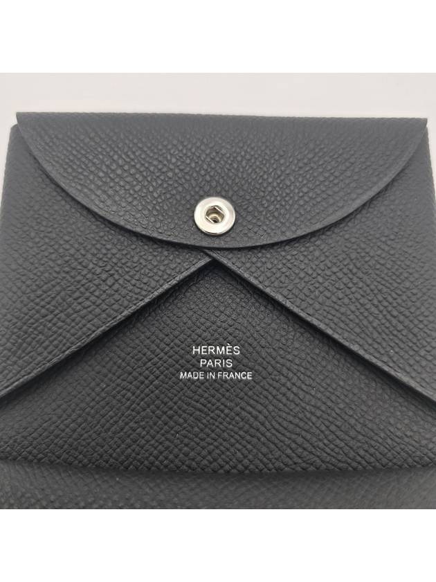 Calvi Duo Card Wallet Noir - HERMES - BALAAN 6