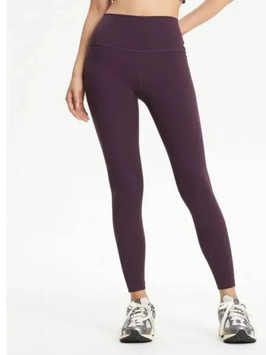 NBNSE4S052 WOMEN Ribbed 27 inch leggings PURPLE - NEW BALANCE - BALAAN 1