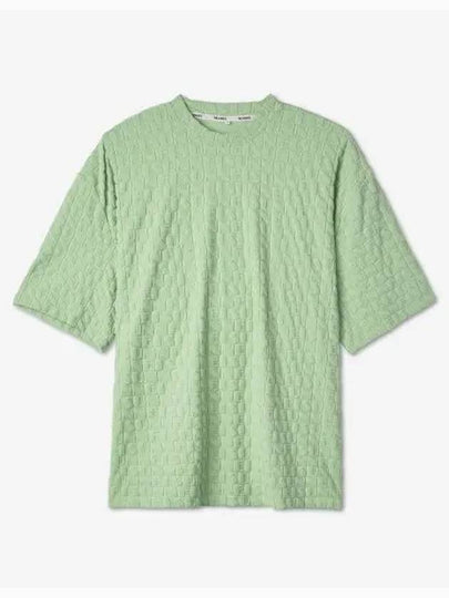 Logo Embossing Crew Neck Short Sleeve T-Shirt Green - SUNNEI - BALAAN 2