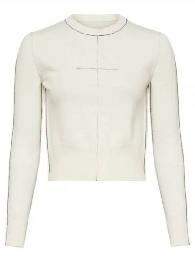 Wool Round Neck Knit Top White - MAISON MARGIELA - BALAAN 2