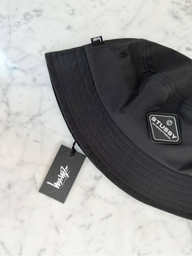 Logo Nylon Bucket Hat Black - STUSSY - BALAAN 8