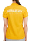 Women's Rook of Polo Short Sleeve T-Shirt Yellow - HORN GARMENT - BALAAN 5